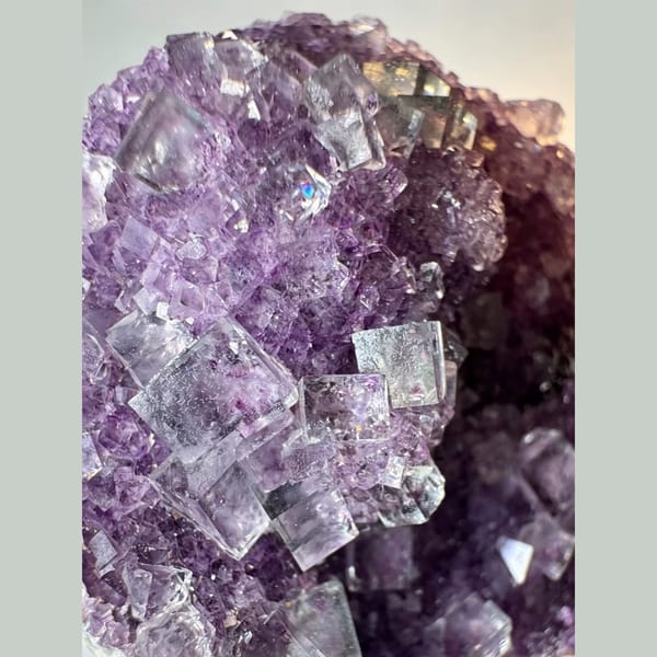 Purple Fluorite Cluster Namibia 5.5 cm — detail view