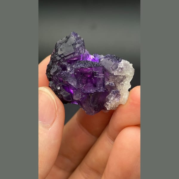 Purple fluorite C from Henan — alternate view