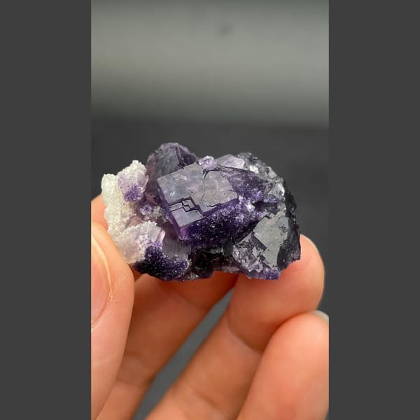 Purple fluorite C from Henan — alternate view