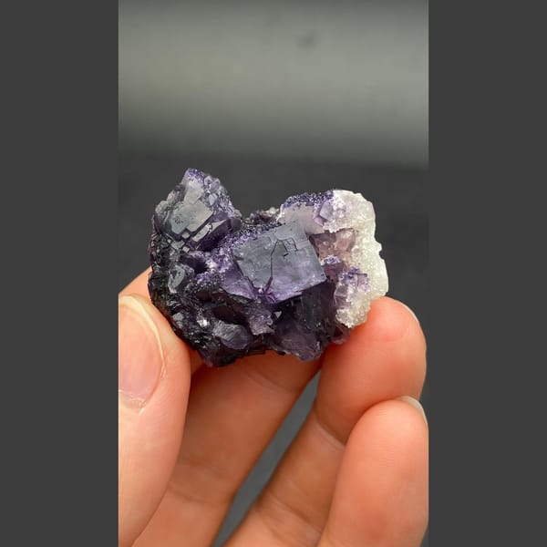 Purple fluorite C from Henan — detail view
