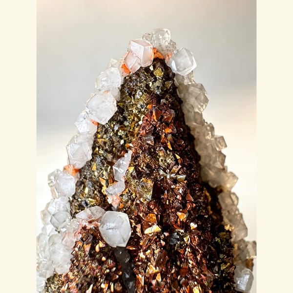 Iridescent Pyrite with Calcite Daye 5.5 cm — alternate view