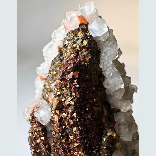 Iridescent Pyrite with Calcite Daye 5.5 cm — alternate view