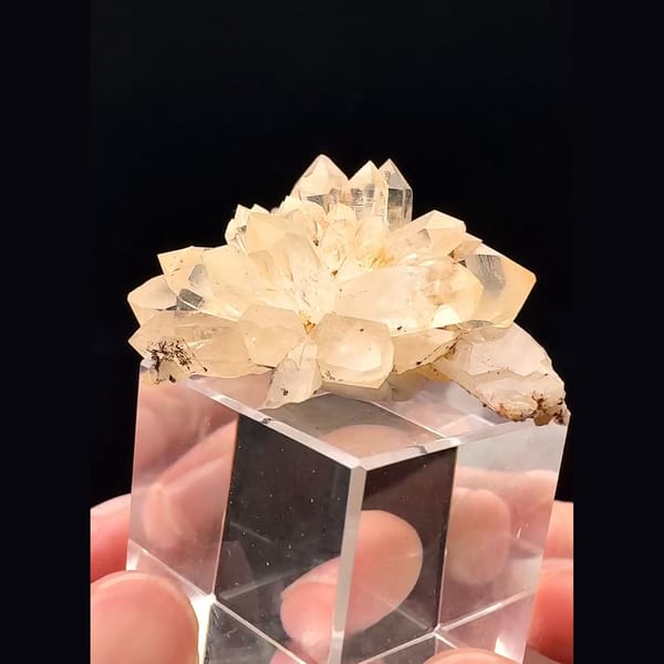 Champagne quartz flower rosette from Namibia — alternate view