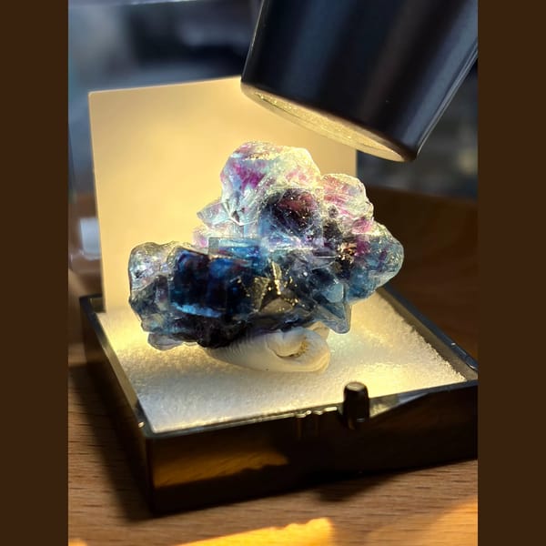 Green phantom fluorite from Namibia — complete view