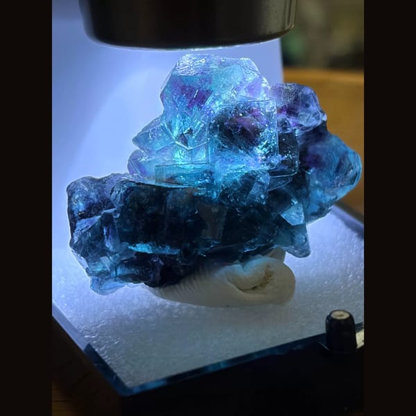 Green phantom fluorite from Namibia — alternate view