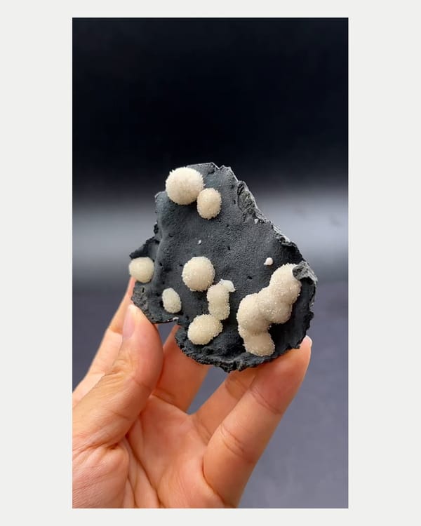 Complete reverse oblique view of Vietnamese calcite matrix