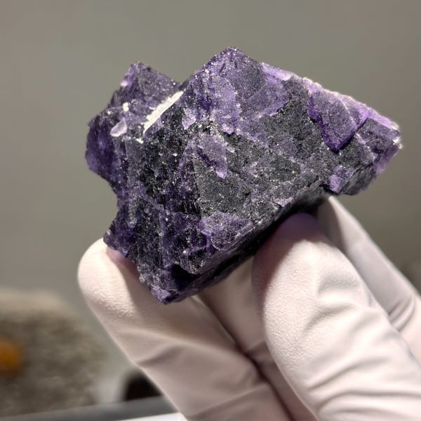 Incomplete purple fluorite from Jiangxi — complete view