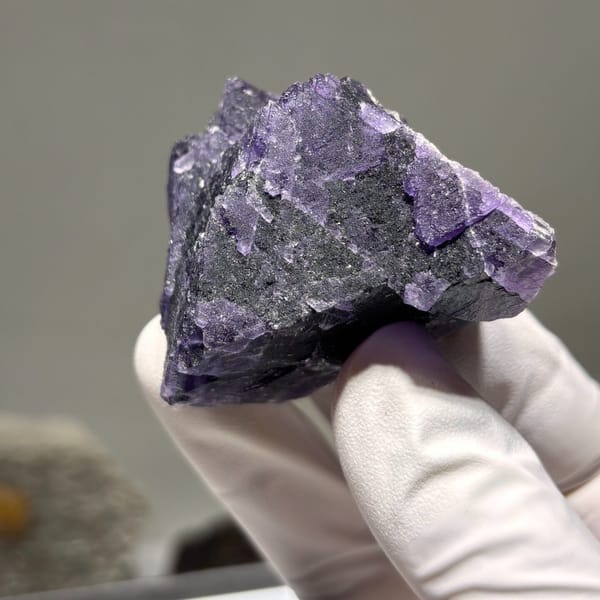 Incomplete purple fluorite from Jiangxi — alternate view
