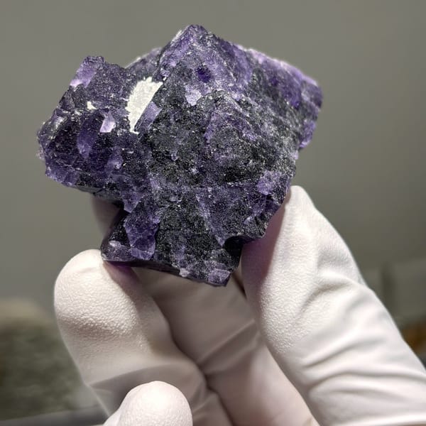 Incomplete purple fluorite from Jiangxi — alternate view