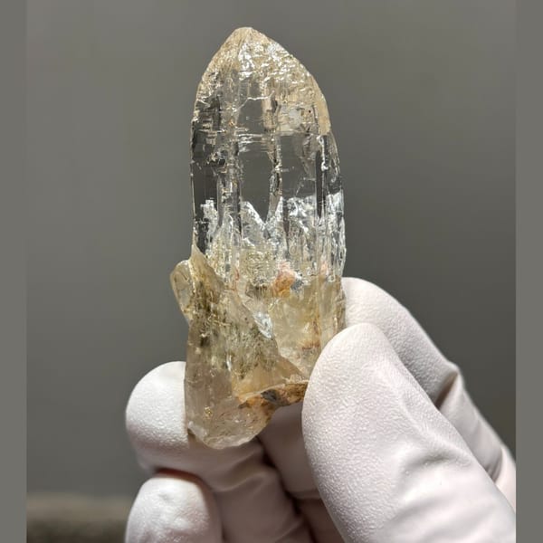 Complete-tip Himalayan quartz from Pakistan — alternate view