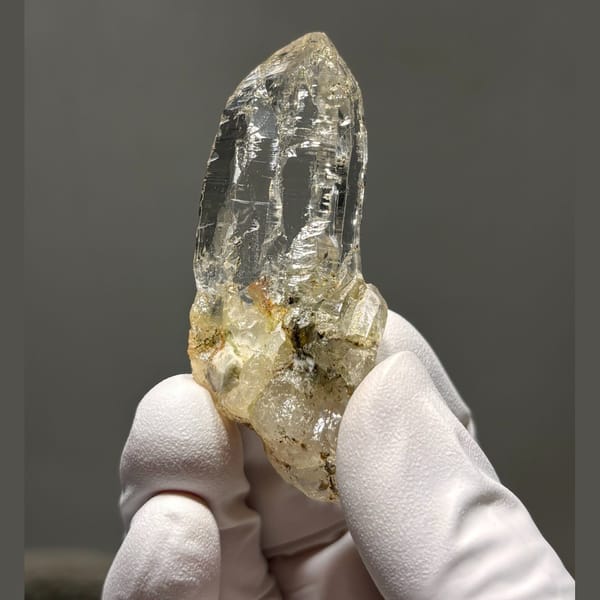 Complete-tip Himalayan quartz from Pakistan — alternate view