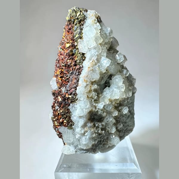 Pyrite with Calcite Rim Daye 3.2 cm — detail view