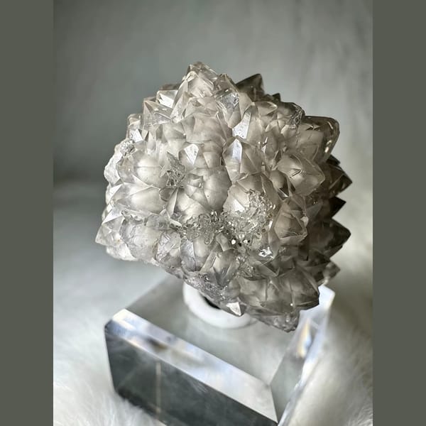 Quartz with Apophyllite Plates Inner Mongolia 3.5 cm — alternate view