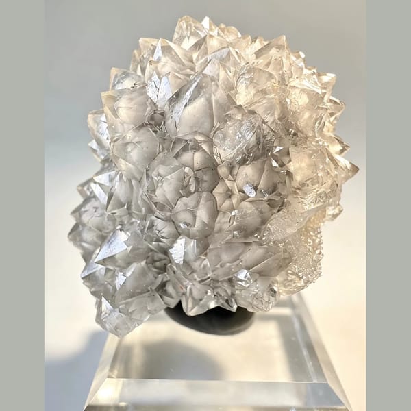 Quartz with Apophyllite Plates Inner Mongolia 3.5 cm — detail view