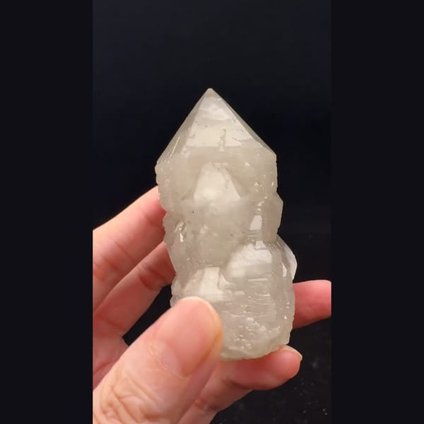 Palm-sized milky castle quartz from Inner Mongolia — alternate view