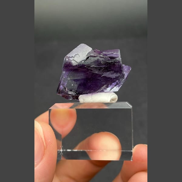 Blue-purple fluorite A from Inner Mongolia — detail view