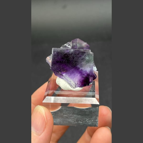 Blue-purple fluorite A from Inner Mongolia — detail view