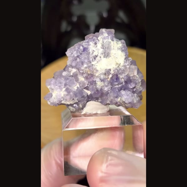 Lavender cubic fluorite from Yunnan — alternate view