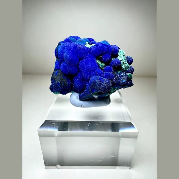 Blue Azurite with Malachite Laos 3.0 cm — alternate view