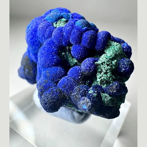 Blue Azurite with Malachite Laos 3.0 cm — alternate view
