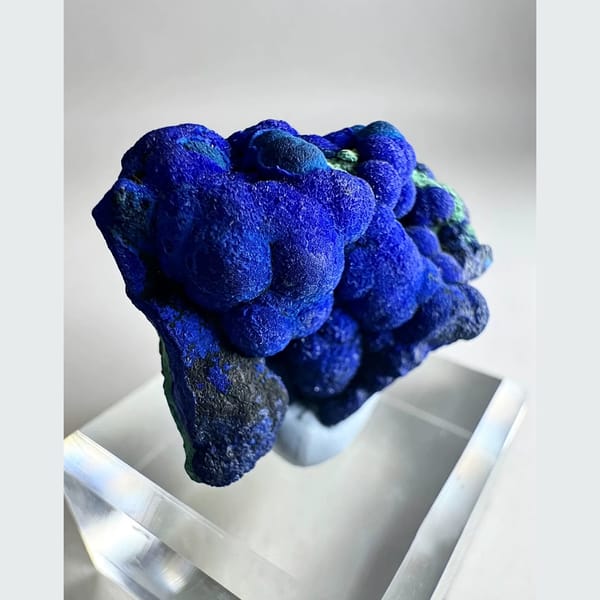 Blue Azurite with Malachite Laos 3.0 cm — detail view