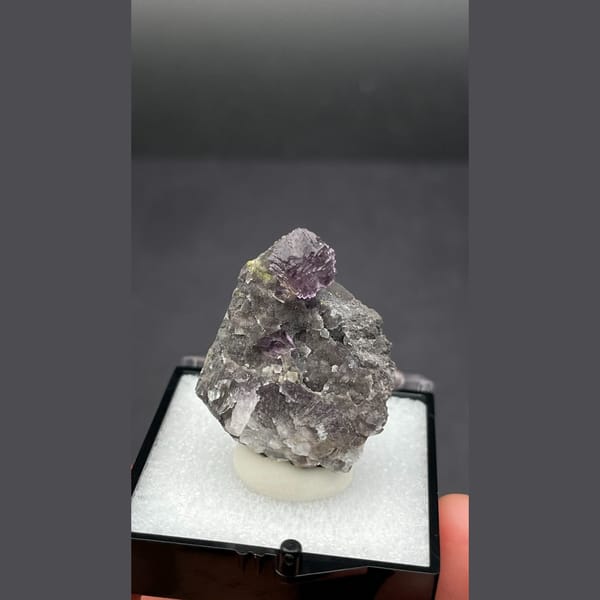 Stepped purple fluorite A from Zhejiang — alternate view