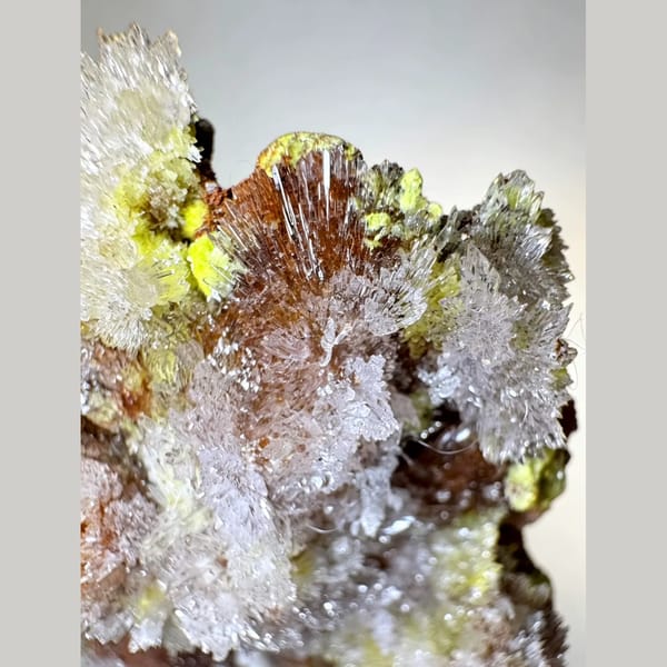 Creedite with Carlhintzeite, Yellow-White-Green 4.0 cm — alternate view