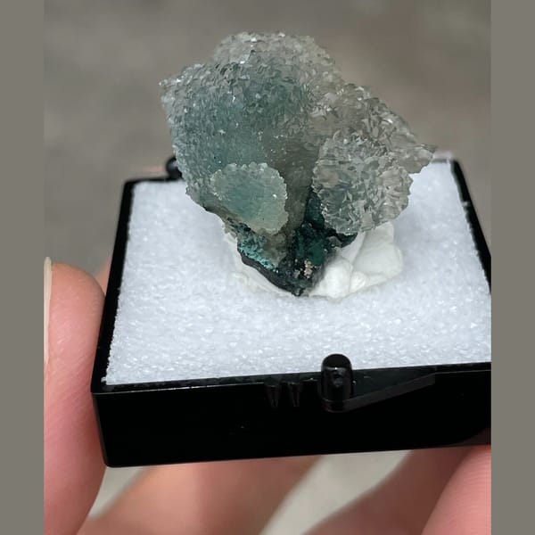 Chlorite-included quartz from Brazil — detail view