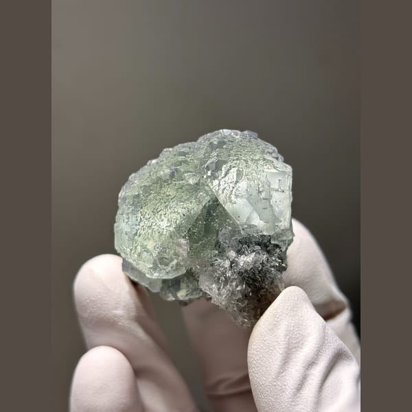Cracked fluorite from Hunan — detail view