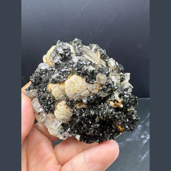 Prehnite with Epidote and Quartz, Yunnan