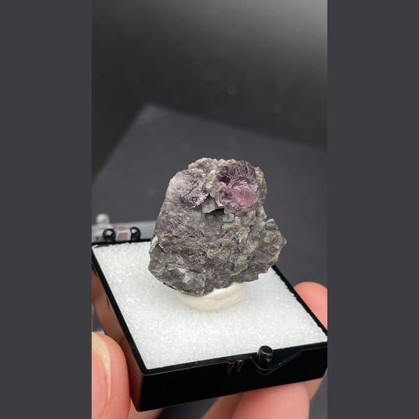 Stepped purple fluorite B from Zhejiang — alternate view
