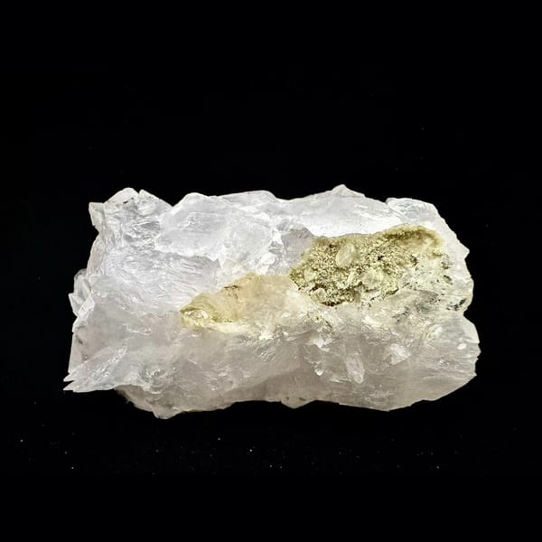 Pale pink petal calcite with pyrite from Shizhuyuan, Hunan — alternate view