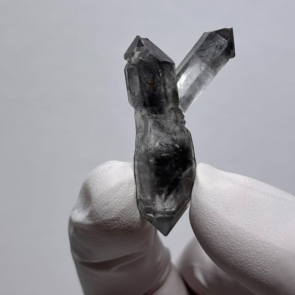 Multi-tip spirit quartz from Yunnan — alternate view