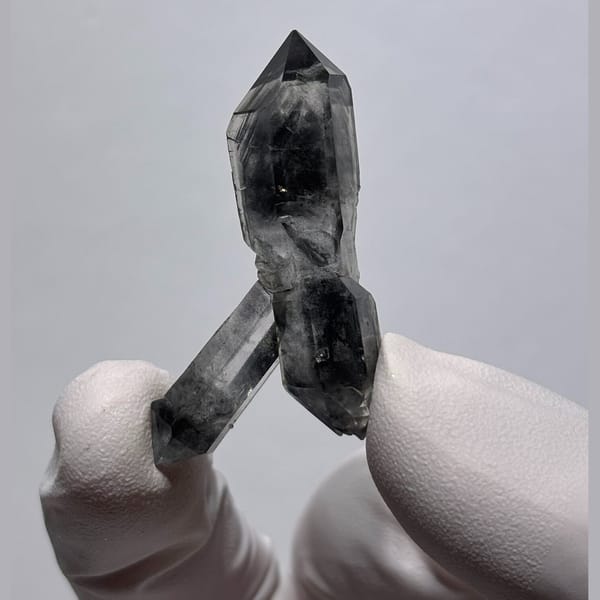 Multi-tip spirit quartz from Yunnan — alternate view