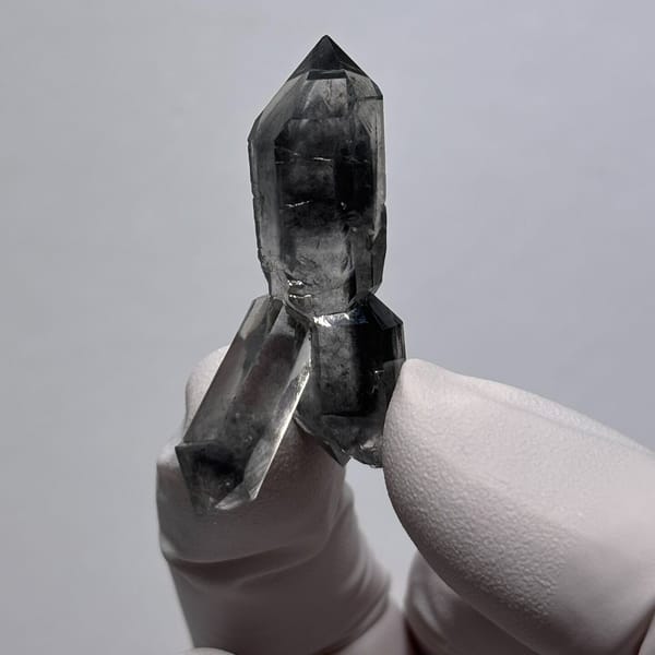 Multi-tip spirit quartz from Yunnan — detail view
