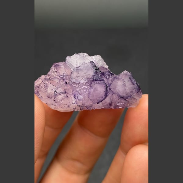 Eggplant-purple fluorite B from Henan — alternate view