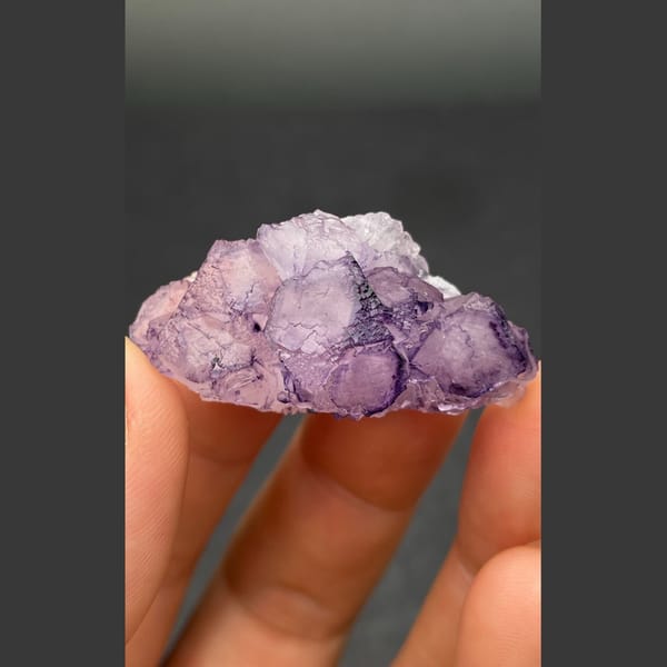 Eggplant-purple fluorite B from Henan — alternate view