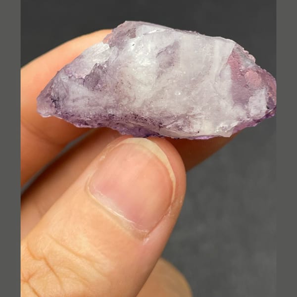 Eggplant-purple fluorite B from Henan — detail view