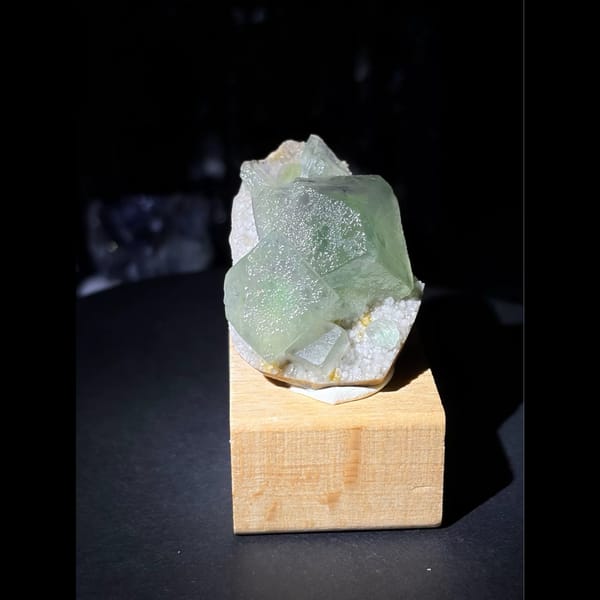 Morandi green fluorite from Fujian — alternate view