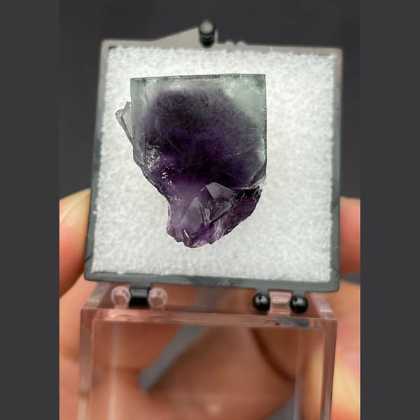 Blue-purple fluorite B from Inner Mongolia — detail view