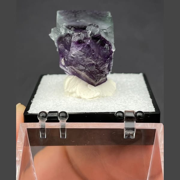 Blue-purple fluorite B from Inner Mongolia — detail view
