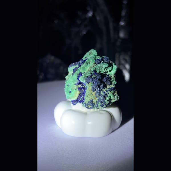 Botryoidal azurite with chrysocolla — alternate view
