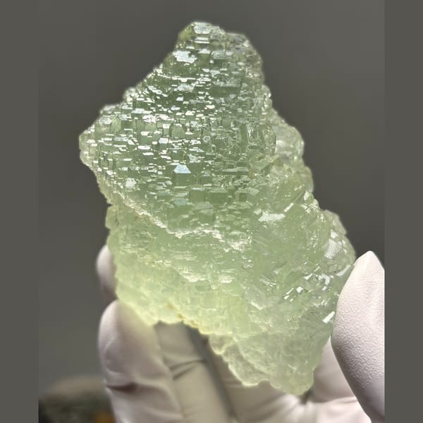 Complete stepped fluorite — detail view