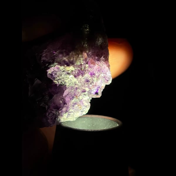Etched purple-edge fluorite from Luoyang — alternate view
