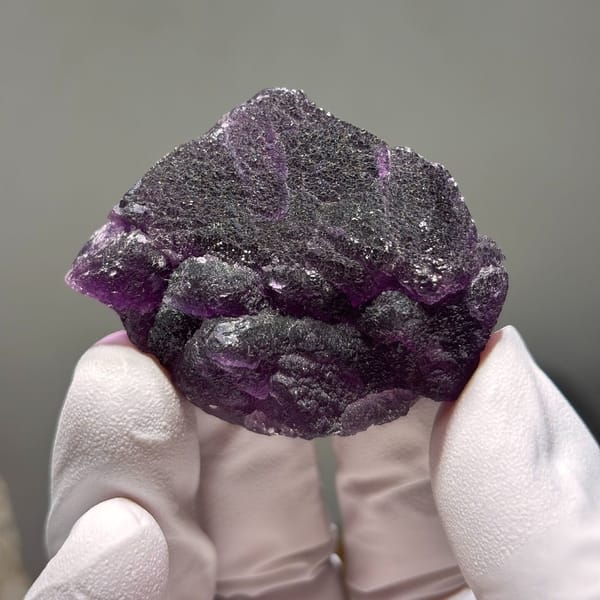 Cut-base purple Jiangxi fluorite — alternate view