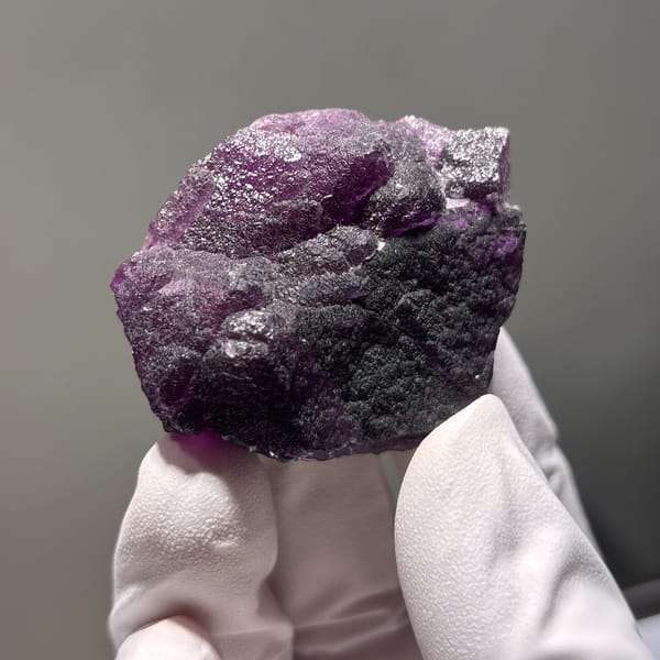 Cut-base purple Jiangxi fluorite — alternate view