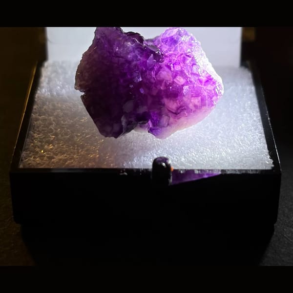 Grape-purple Alien Eye fluorite from Luoyang — alternate view