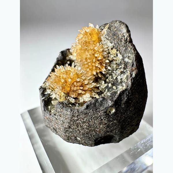 Amber Calcite Geode Vietnam 3.0 cm — alternate view