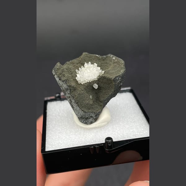 Flower-form calcite from Vietnam — detail view