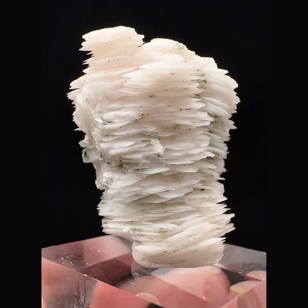 Pale pink layered calcite from Inner Mongolia — alternate view